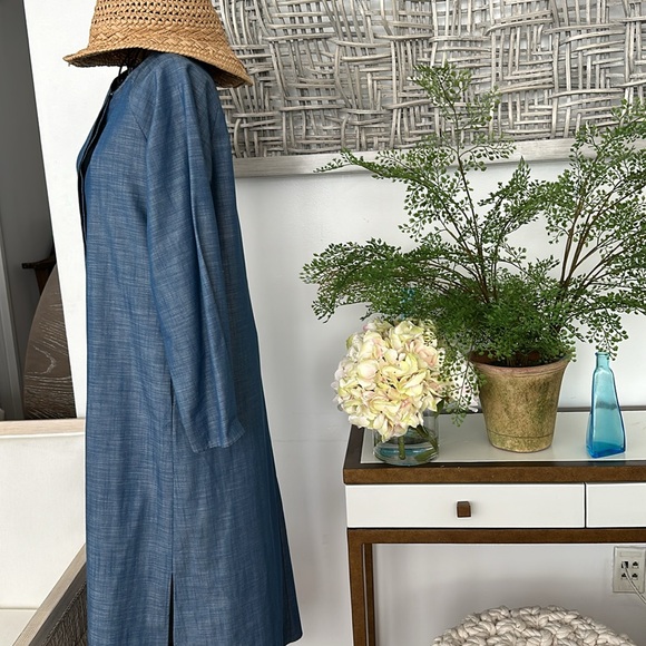 NWT Zero + Maria Cornejo Washed Indigo 100%Cotton, sleeves, 2 pockets - Picture 4 of 16